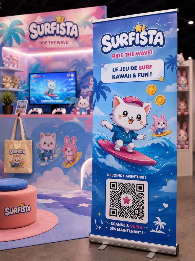 impression roll-up festival jeu